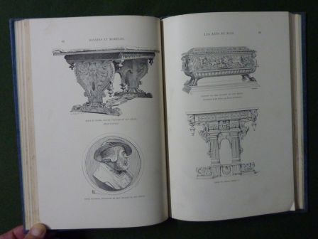 Les arts du bois sculptures sur bois meubles dessins et modèles bibliothèque de la gazette des beaux-arts édition Rouam Alfred de Lostalot 175 gravures