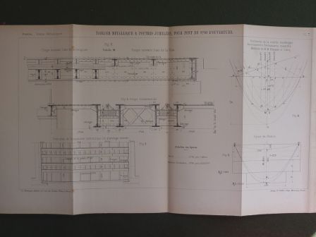 Traité pratique des ponts métalliques Pascal Librairie Polytechnique Béranger 1900 atlas 15 planches sciences techniques ouvrages d’art Traité pratique des ponts métalliques Pascal Librairie Polytechnique Béranger 1900 atlas 15 planches sciences techniques ouvrages d’art