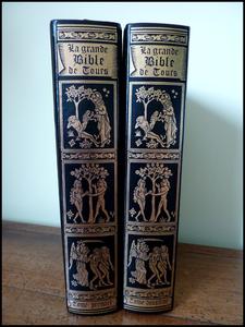 La grande bible de Tours de Bonnot 2T reliés cuir Gustave Doré