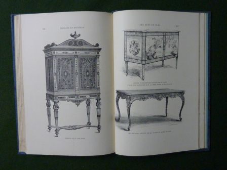 Les arts du bois sculptures sur bois meubles dessins et modèles bibliothèque de la gazette des beaux-arts édition Rouam Alfred de Lostalot 175 gravures