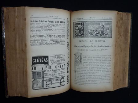 Le Cordon Bleu journal hebdomadaire illustré de cuisine année 1901 reliée Marthe Distel Henri Pellaprat recettes menus gastronomie économie domestique cours de cuisine Le Cordon Bleu journal hebdomadaire illustré de cuisine année 1901 reliée Marthe Distel Henri Pellaprat recettes menus gastronomie économie domestique cours de cuisine