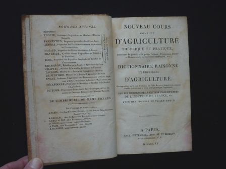 Nouveau cours complet d’agriculture théorique et pratique Jean-Baptiste François Rozier édition Deterville 1809 tome 3 agriculture ruralité dictionnaire Nouveau cours complet d’agriculture théorique et pratique Jean-Baptiste François Rozier édition Deterville 1809 tome 3 agriculture ruralité dictionnaire