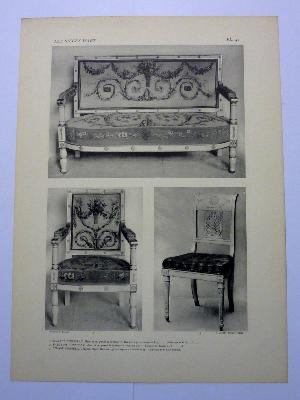 Les sièges d'art du 17ème et 18ème siècles 50 planches en porte-folio Contet éditeur d'art