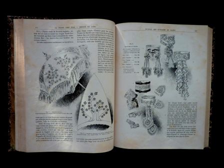 Le journal des ouvrages de dames et des arts féminins Laure Tedesco année 1906 reliée art mode broderie dentelles ameublement revue ancienne Le journal des ouvrages de dames et des arts féminins Laure Tedesco année 1906 reliée art mode broderie dentelles ameublement revue ancienne