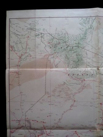Ancienne carte des principales routes et pistes de l’Afrique Française feuillet n° 6 Afrique Équatoriale Française AEF tirage de 1942 Tchad Oubangui-Chari Niger Cameroun Soudan Lybie Nigéria Congo-belge