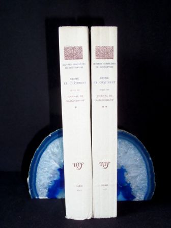 Dostoïevski Crime et Châtiment journal de Raskolnikov 2 tomes NRF Gallimard 1931 sur chiffon de Bruges numérotée 310/1000 littérature Russie Dostoïevski Crime et Châtiment journal de Raskolnikov 2 tomes NRF Gallimard 1931 sur chiffon de Bruges numérotée 310/1000 littérature Russie
