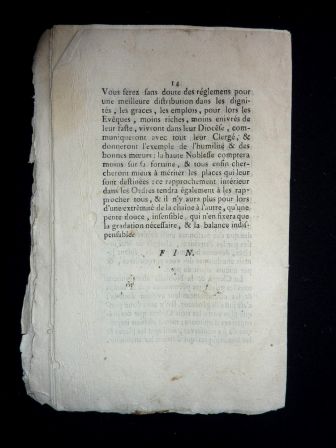 Lettre dun militaire aux tats-gnraux de 1789 documents anciens historiques militaria royaut rvolution franaise cahiers de dolances