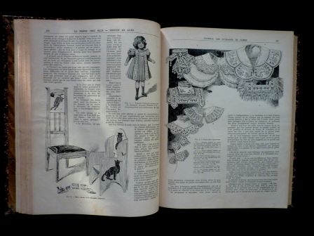 Le journal des ouvrages de dames et des arts féminins Laure Tedesco année 1906 reliée art mode broderie dentelles ameublement revue ancienne Le journal des ouvrages de dames et des arts féminins Laure Tedesco année 1906 reliée art mode broderie dentelles ameublement revue ancienne