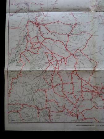 Ancienne carte des principales routes et pistes de lAfrique Franaise feuillet n 6 Afrique Équatoriale Franaise AEF tirage de 1942 Tchad Oubangui-Chari Niger Cameroun Soudan Lybie Nigéria Congo-belge