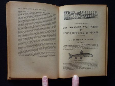 Pour devenir bon pcheur Ren Guinot Larousse 1941 le matriel les poissons d'eau douce la pche en mer