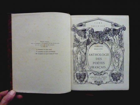 Anthologie des poètes français Fernand Mazade Librairie de France 4 tomes 1928 littérature poésie