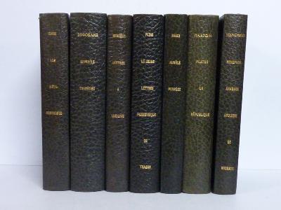 Lot 7 littérature antique Sénèque Pline le Jeune Sophocle Marc Aurèle Platon Ovide Xénophon histoire philosophie théâtre Antiquité 