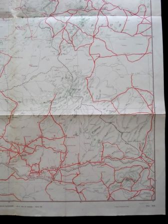 Ancienne carte des principales routes et pistes de lAfrique Franaise feuillet n 6 Afrique Équatoriale Franaise AEF tirage de 1942 Tchad Oubangui-Chari Niger Cameroun Soudan Lybie Nigéria Congo-belge