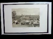 Château de Versailles façade sur la Place d’Armes gravure Paris dans sa splendeur 1858-1860 Charpentier Nantes 19ème