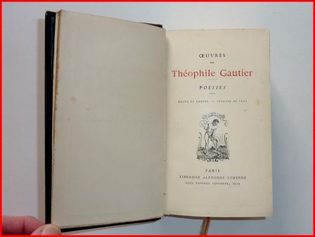 Émaux et camées théâtre en vers Théophile Gautier Librairie Alphonse Lemerre littérature poésie livre ancien