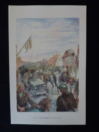 Soldats et gnraux des campagnes d'Europe Occidentale 1944-1945 Bernard Simiot Professeur Pasteur Vallery -Radot de l'Acadmie Franaise aquarelles de Siss peintre aux armes ditions Chavane 1946 militaria guerre seconde guerre mondiale