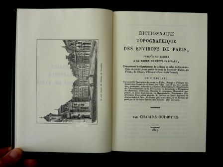 Dictionnaire topographique des environs de Paris Charles Oudiette éditions du Bastion régionalisme géographie étude historique
