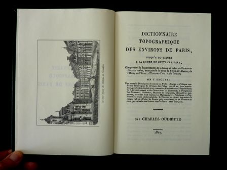 Dictionnaire topographique des environs de Paris Charles Oudiette ditions du Bastion rgionalisme gographie tude historique