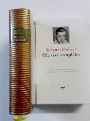 Jacques Prévert Œuvres complètes Bibliothèque de la Pléiade NRF Gallimard collection littéraire littérature poésie France 