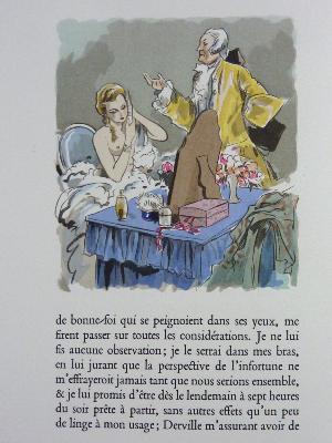 Curiosa Restif de la Bretonne Les faiblesses d'une jolie femme illustrations couleurs Raoul Serres