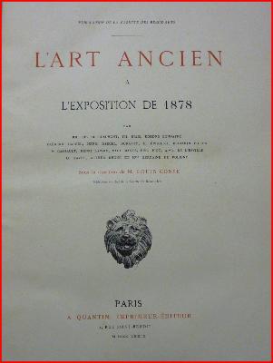 1879 L’art ancien à l’exposition universelle de 1878 