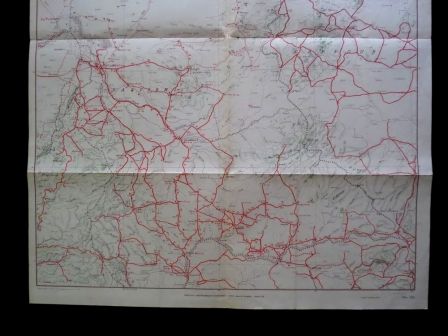 Ancienne carte des principales routes et pistes de lAfrique Franaise feuillet n 6 Afrique Équatoriale Franaise AEF tirage de 1942 Tchad Oubangui-Chari Niger Cameroun Soudan Lybie Nigéria Congo-belge