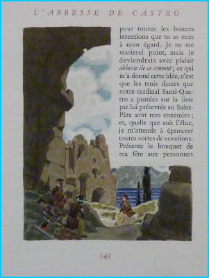1943 Stendhal L’abbesse de Castro illustrations Maurice Leroy éditions Albert sur Lana littérature 