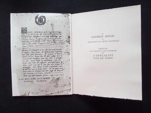 Jean-Jacques Rousseau du contrat social édition numérotée Athêna 1953 collection les trésors de