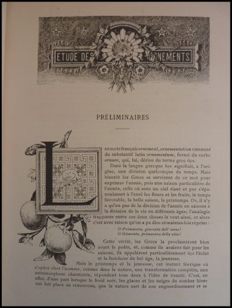 tude des ornements Jules Passepont bibliothque des arts dcoratifs Librairie Rouam 1896 dauphins cailles bucrnes guirlandes flots grecs