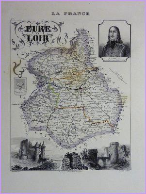 Atlas Migeon la France et ses colonies 100 cartes couleurs Année 1853