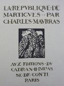 Charles Maurras la République de Martigues sur Vélin d'Arches numéroté Provence