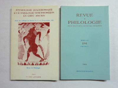 1991 Revue de philologie de littérature et d’histoire ancienne Klincksieck Antiquité linguistique 