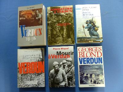 Lot de 6 ouvrages sur Verdun 1916-1917 militaria histoire récits témoignages