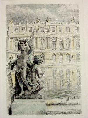 Images de Versailles Les heures claires Jacques Levron Charles Samson pointes sèches couleurs château patrimoine architecture jardins 