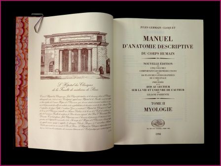 MANUEL D'ANATOMIE CLOQUET PAGE DE TITRE