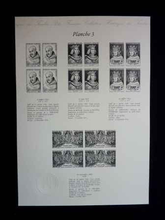 Les poinons de lhistoire les personnages illustres 1849-1973 dition numrote du Muse de la Poste sous emboitage timbres philatlie