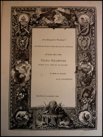 tude des ornements Jules Passepont bibliothque des arts dcoratifs Librairie Rouam 1896 dauphins cailles bucrnes guirlandes flots grecs