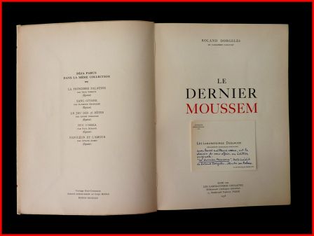 Le dernier moussem Dorgels page de titre