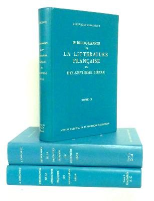 Alexandre Cioranescu Bibliographie de la littérature française du dix-septième siècle Centre National de la Recherche Scientifique dictionnaire répertoire 