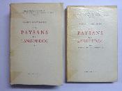 Les paysans du Languedoc 2 tomes Emmanuel Le Roy Ladurie École Pratique des Hautes Études