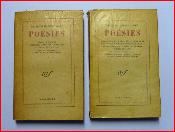 Frederico Garcia Lorca Poésies NRF Gallimard 2 tomes