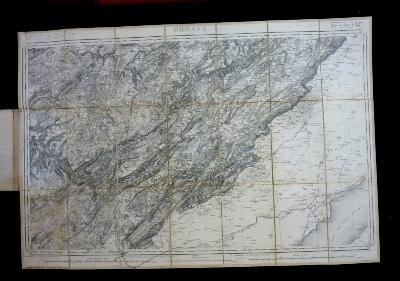 Ornans Montbéliard ancienne carte d’État-Major n°127 Doubs Librairie militaire J. Dumaine militaria cartographie 